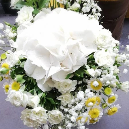 Bouquet blanc, par O fleurs de camille, fleuriste à Paris