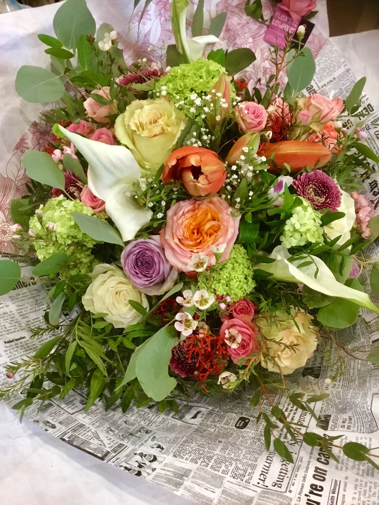 Bouquet vaporeux et champêtre, par Fleurs et Tendances, fleuriste à Vandœuvre-lès-Nancy