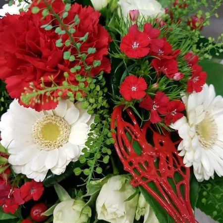 bouquet rouge, par Passionnement, fleuriste à Carmaux