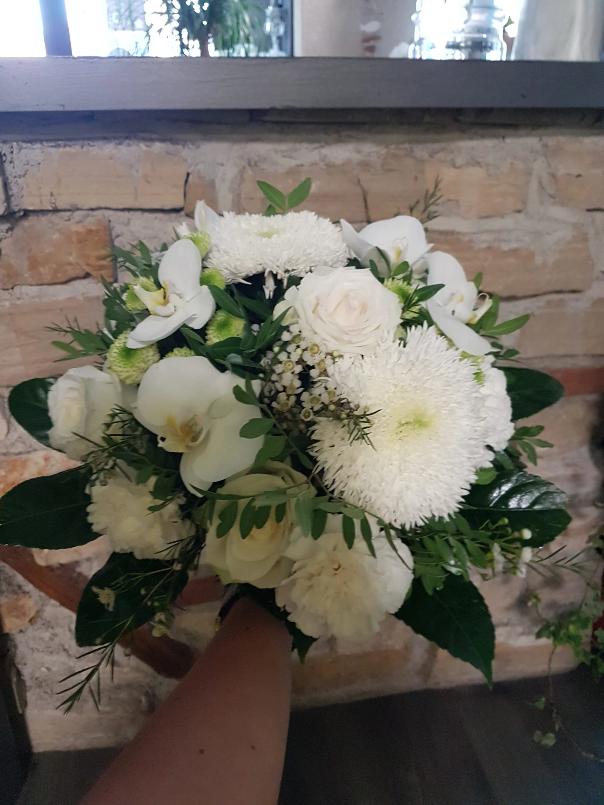 Bouquet blanc, par Passionnement, fleuriste à Carmaux