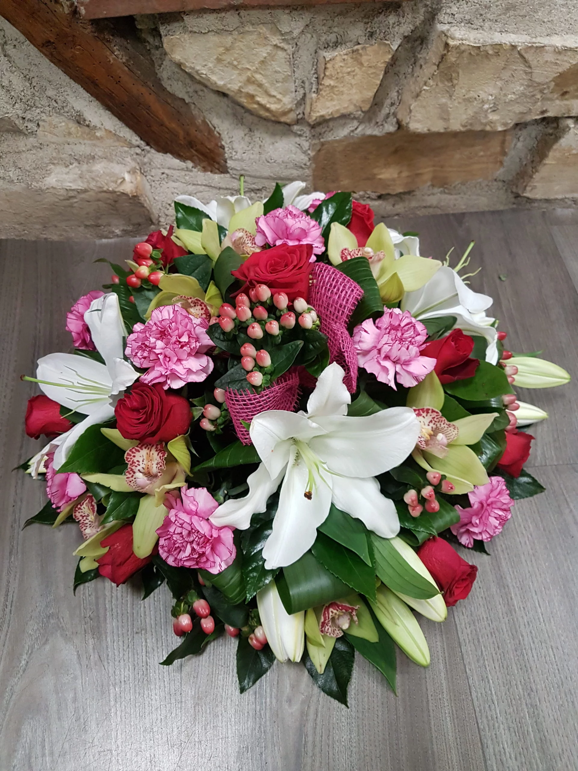 Coussin deuil, par Passionnement, fleuriste à Carmaux