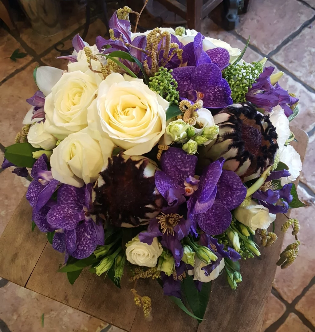 Bouquet Composé Violet, par ATELIER FLASH FLEURS, fleuriste à Paris