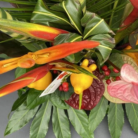 Composition exotique, par Fleurs des îles, fleuriste à Grigny