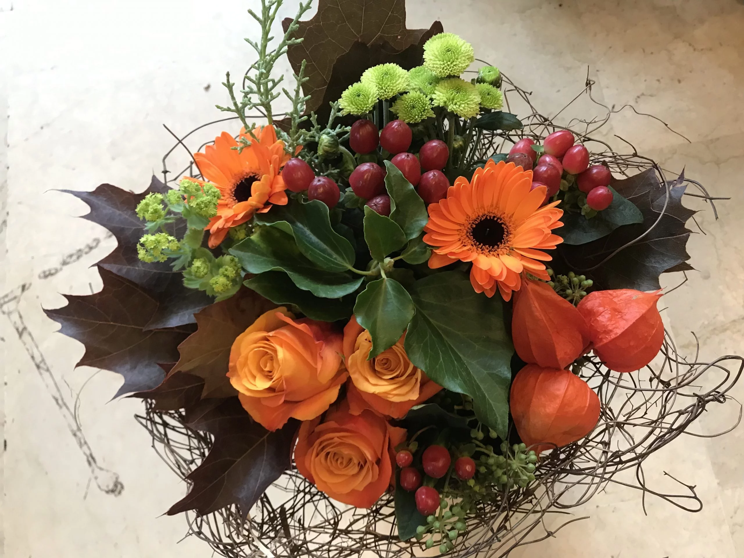 Bouquet d&rsquo;Automne, par A fleurs de peau, fleuriste à Les Mureaux