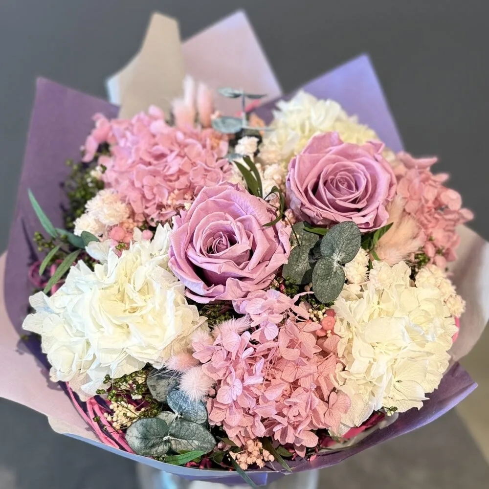 Bouquet de Fleurs Séchées Rose, par Les fleurs de Célony, fleuriste à Aix-en-Provence