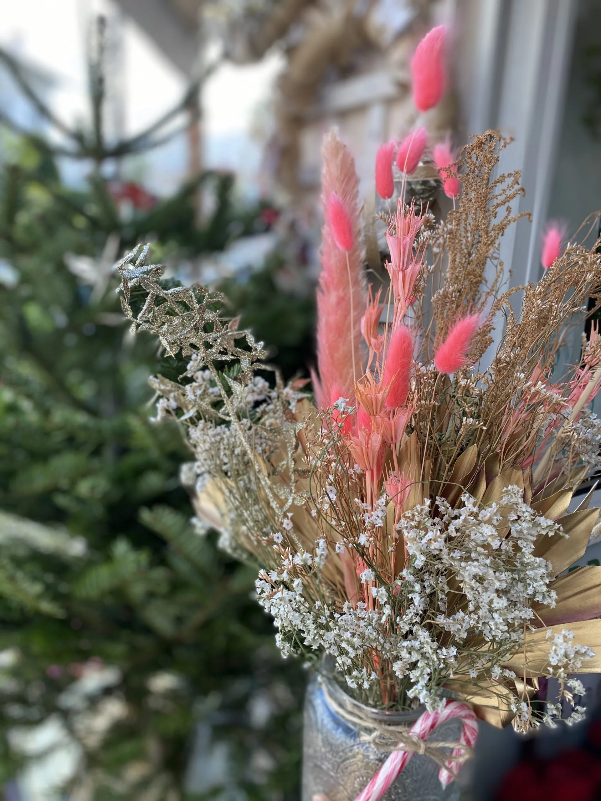 Bouquet de fleurs séchées Noël éternel, par Magnolia Fleuriste, fleuriste à Antibes