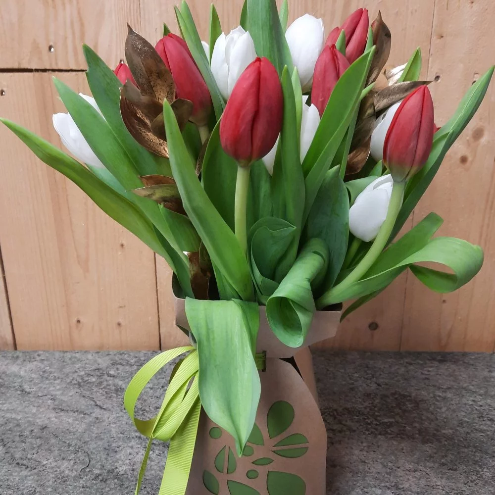 Bouquet de tulipes, par A l'Aube des fleurs, fleuriste à Troyes