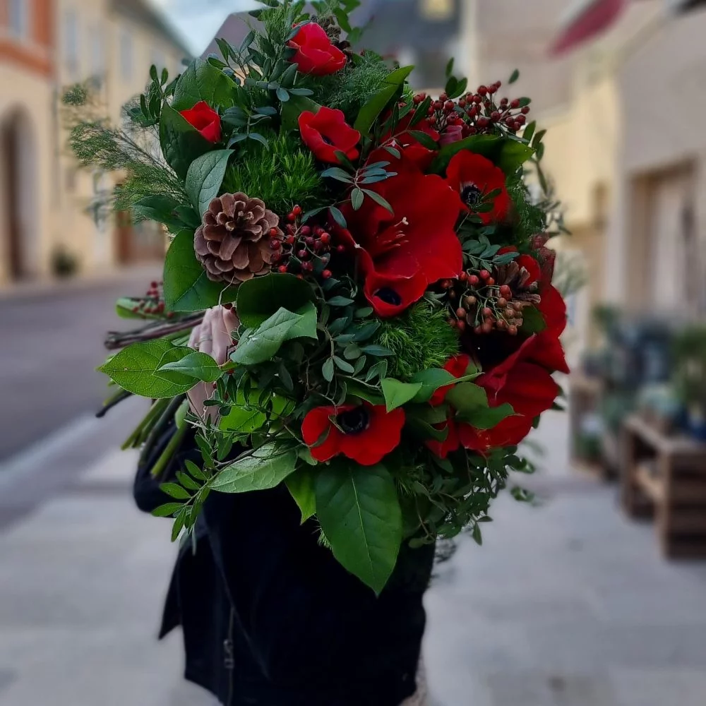 Bouquet de Noël, par L'Atelier des Fleurs, fleuriste à Chagny