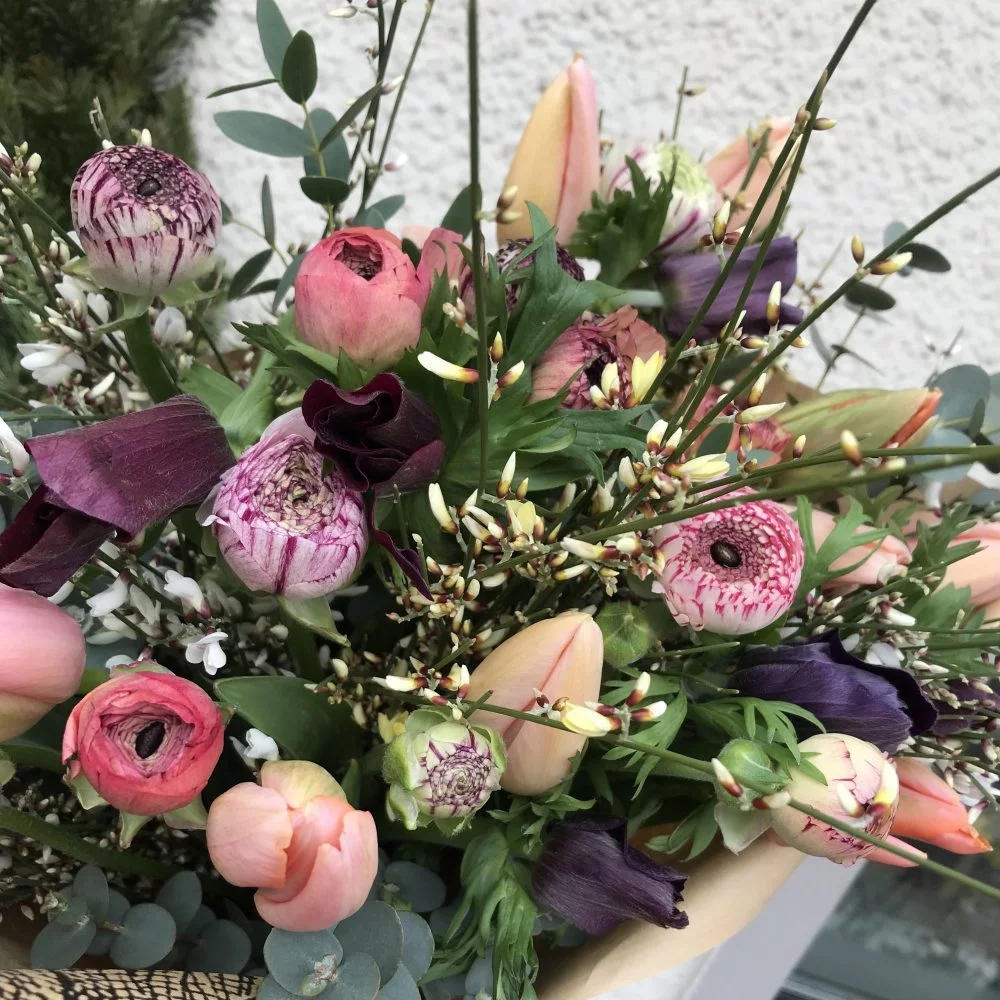 Bouquet d'hiver coloré, par 15 Au Jardin, fleuriste à Bièvres