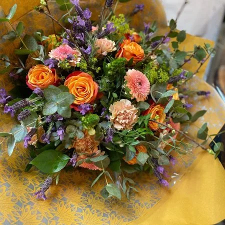 Bouquet du fleuriste coloré, par Rêve d'orchidée, fleuriste à Quimper