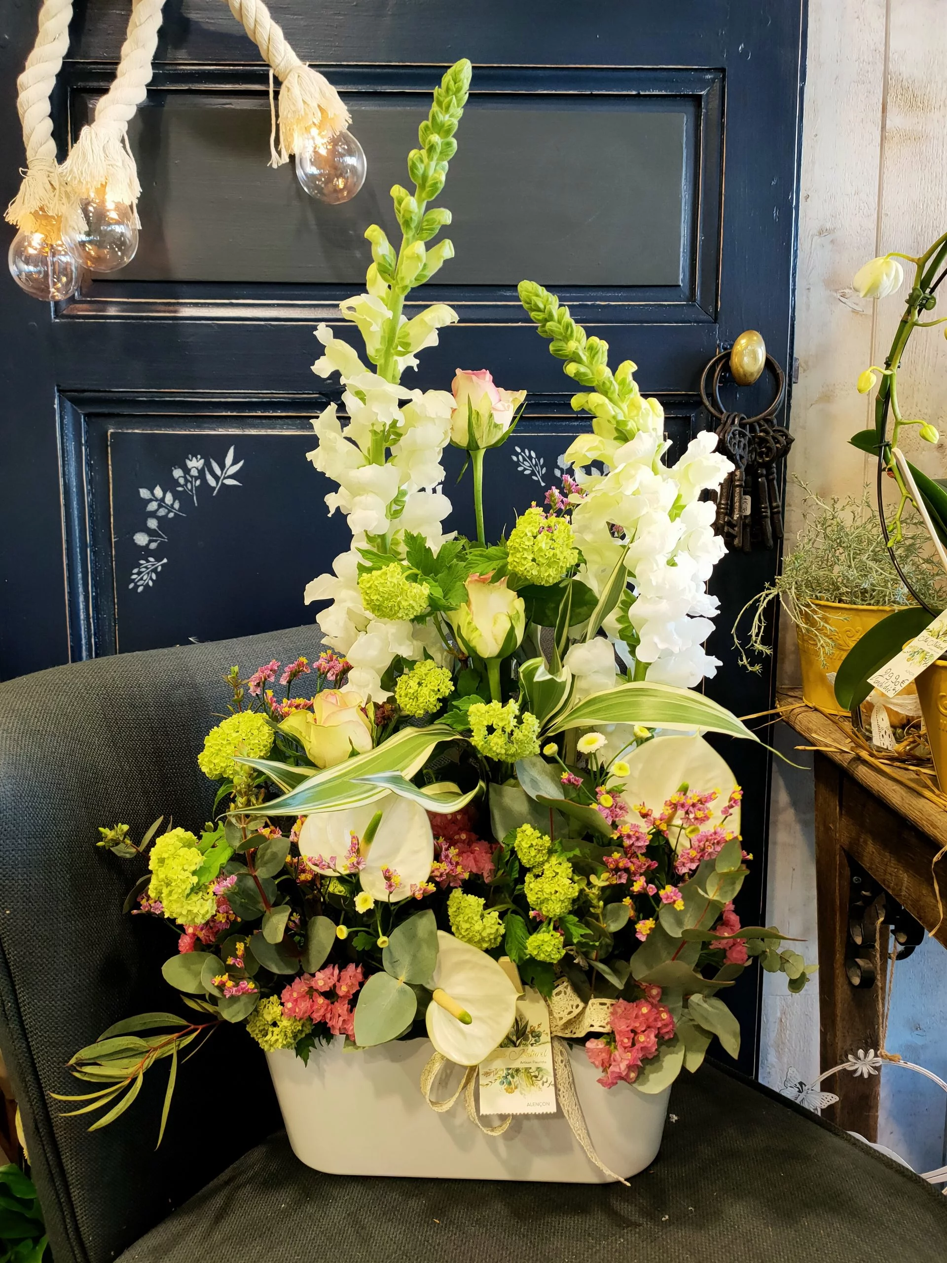 Ma compo « Verdure enchanté », par Au naturel, fleuriste à Alençon