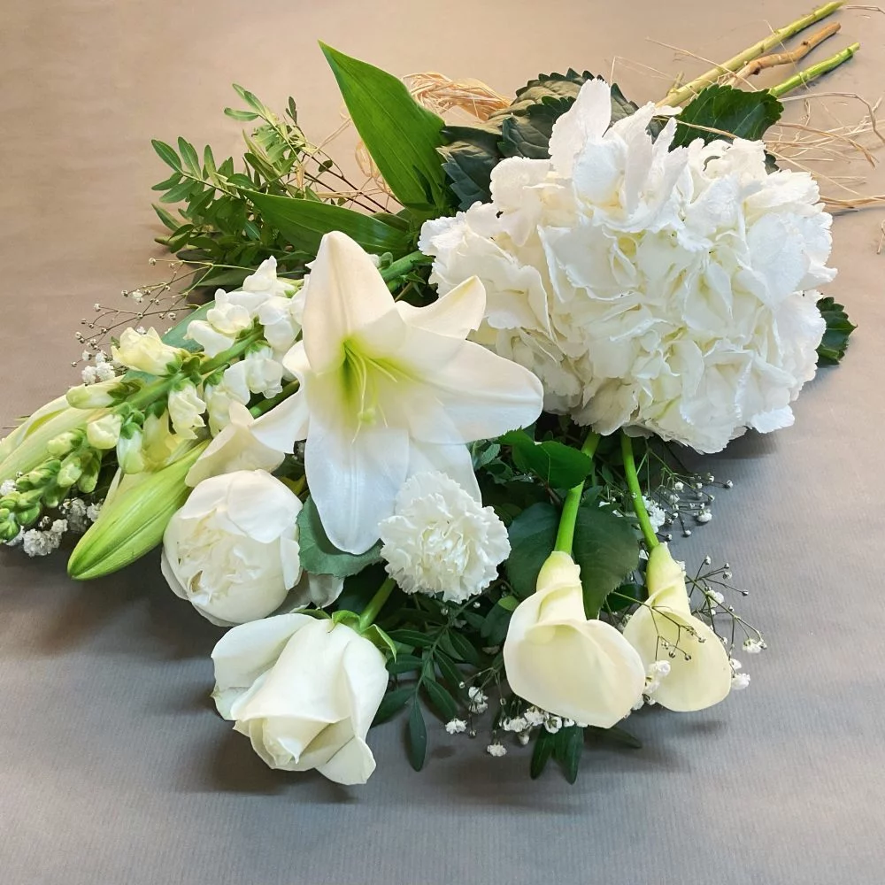 Le bouquet du moment blanc, par Multiflor, fleuriste à Brive-la-Gaillarde