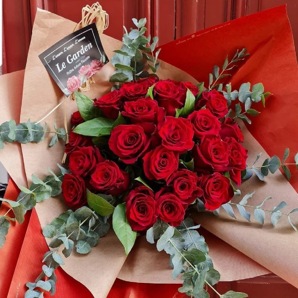 Bouquet de roses rouges, par Le Garden, fleuriste à Avignon