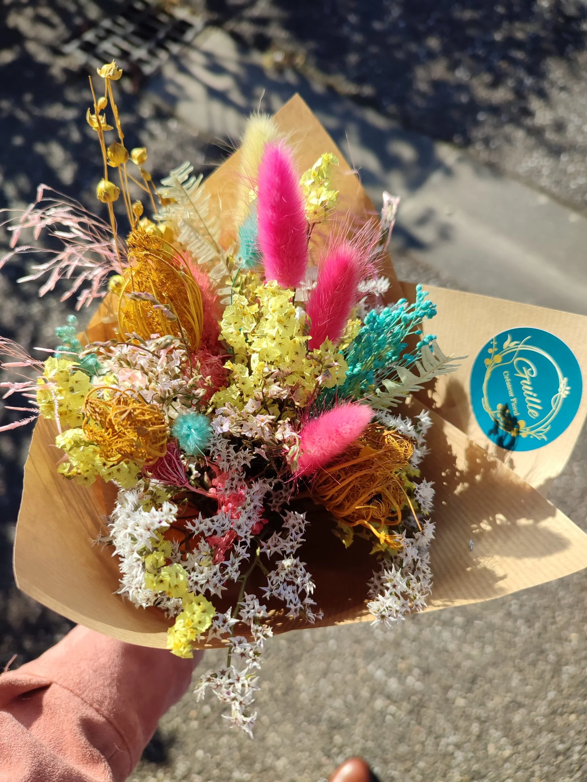 Bouquet de fleurs séchées, par Fleuriste Guille, fleuriste à Sainte-Bazeille