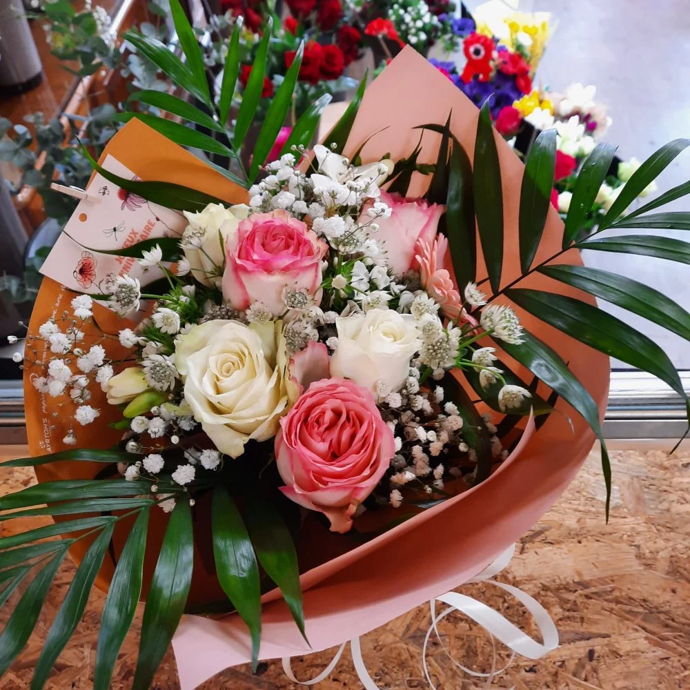 Bouquet Naissance, par Fleurs Bonheur, fleuriste à Tullins