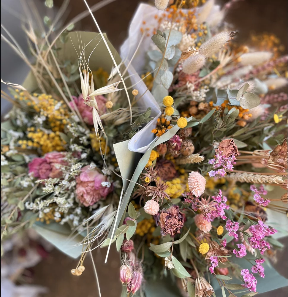 Bouquet de fleurs séchées, par Rose Et Chardon, fleuriste à Meudon