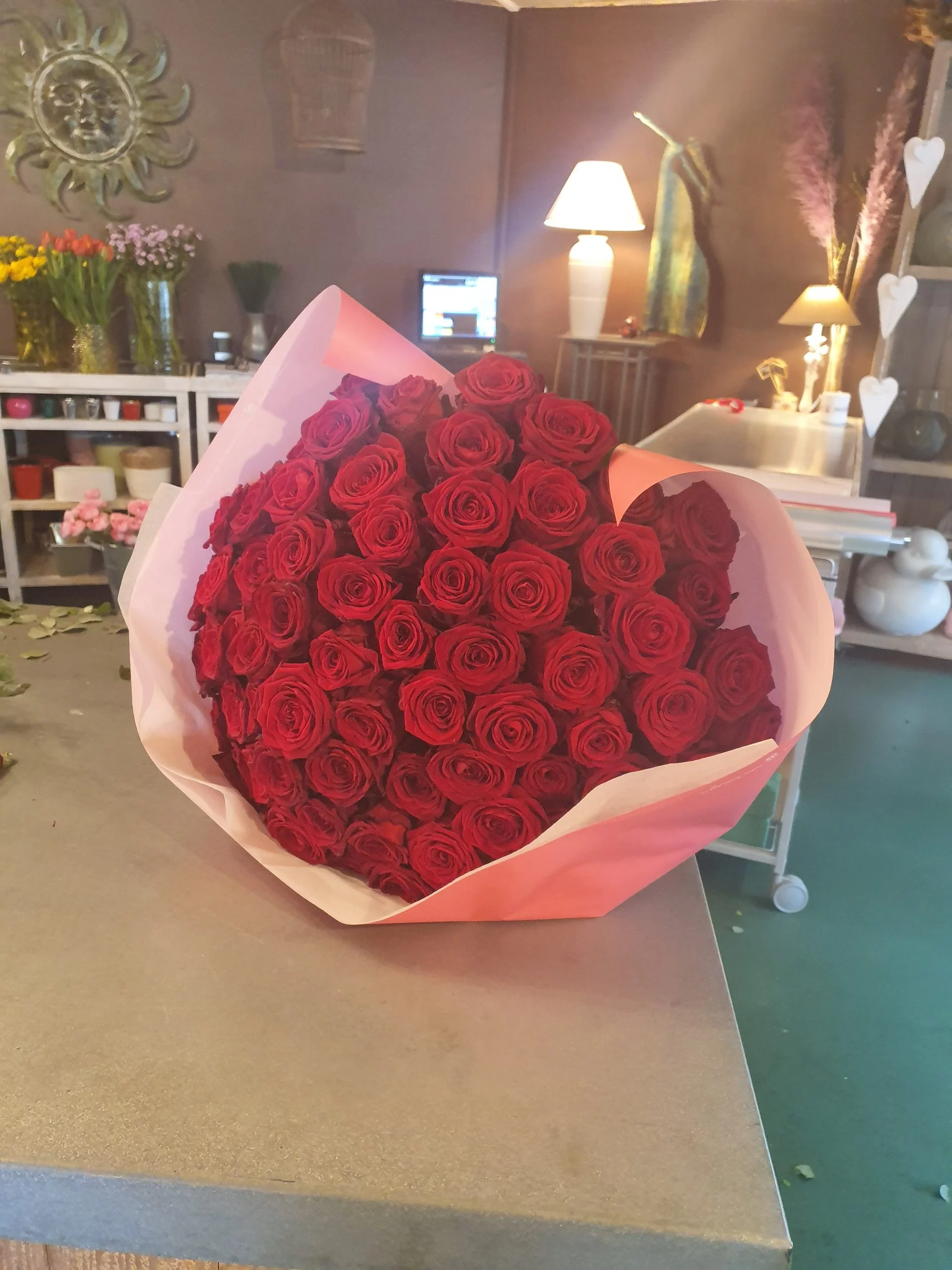 Bouquet de roses, par La fleuriste, fleuriste à Bordeaux