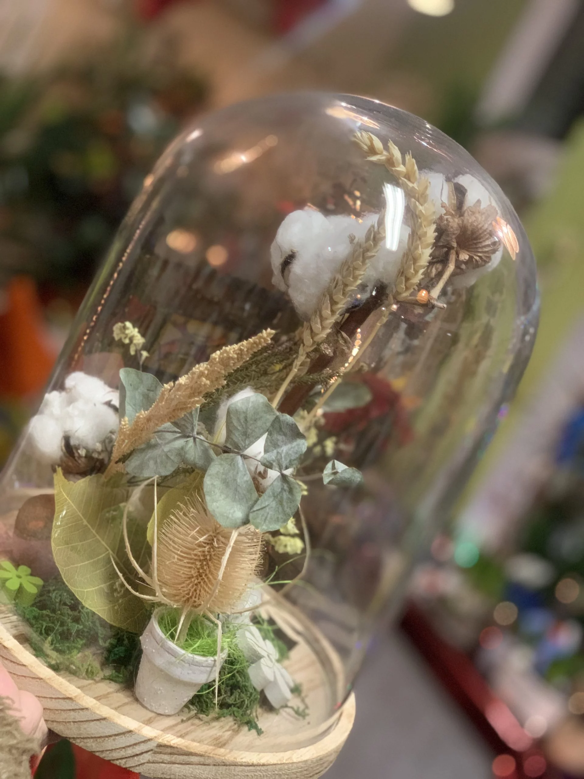 globe fleure séchées, par Au Dipladenia, fleuriste à Lille