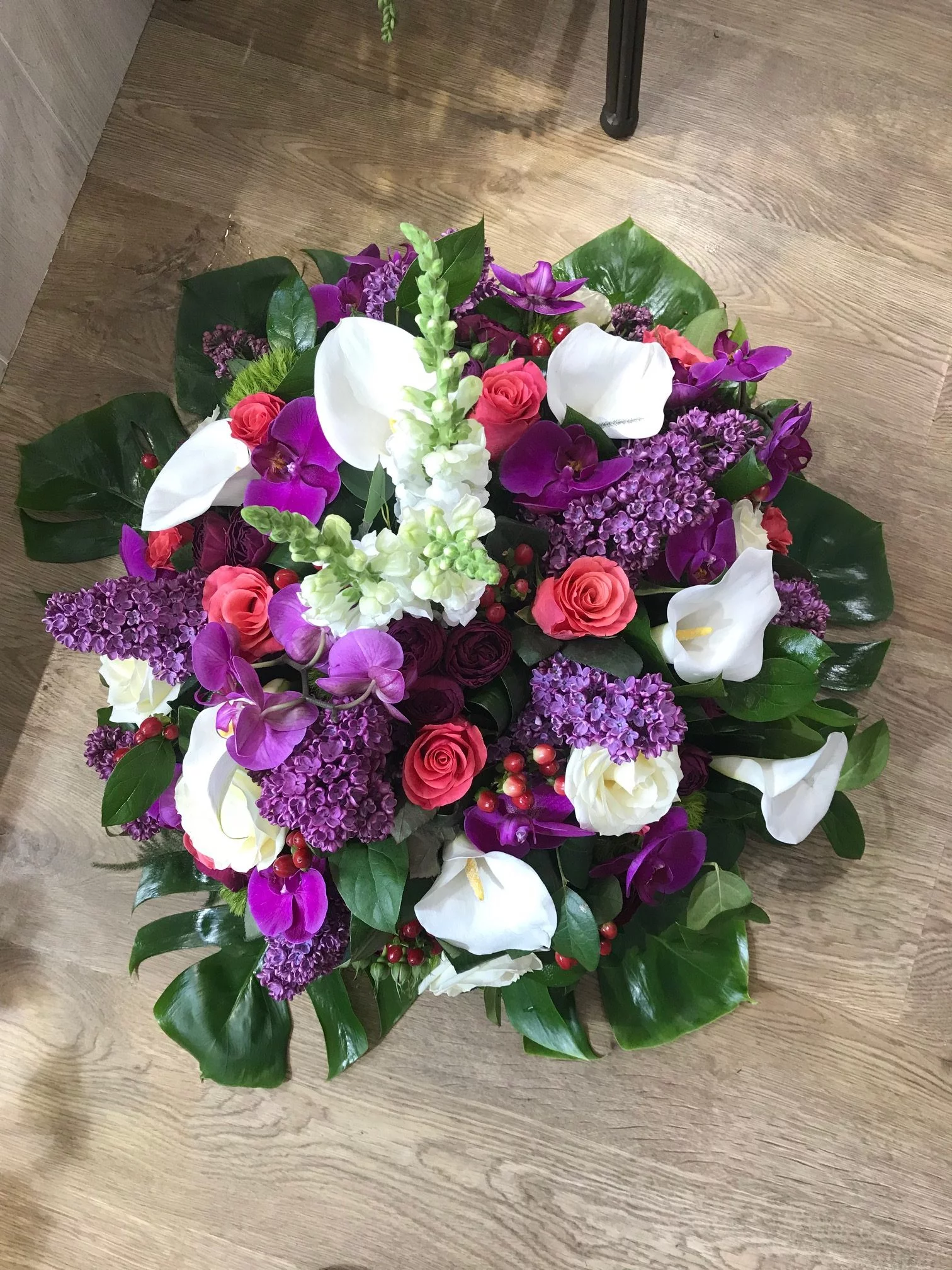 Coussin Deuil, par Langage Des Fleurs, fleuriste à Bastia