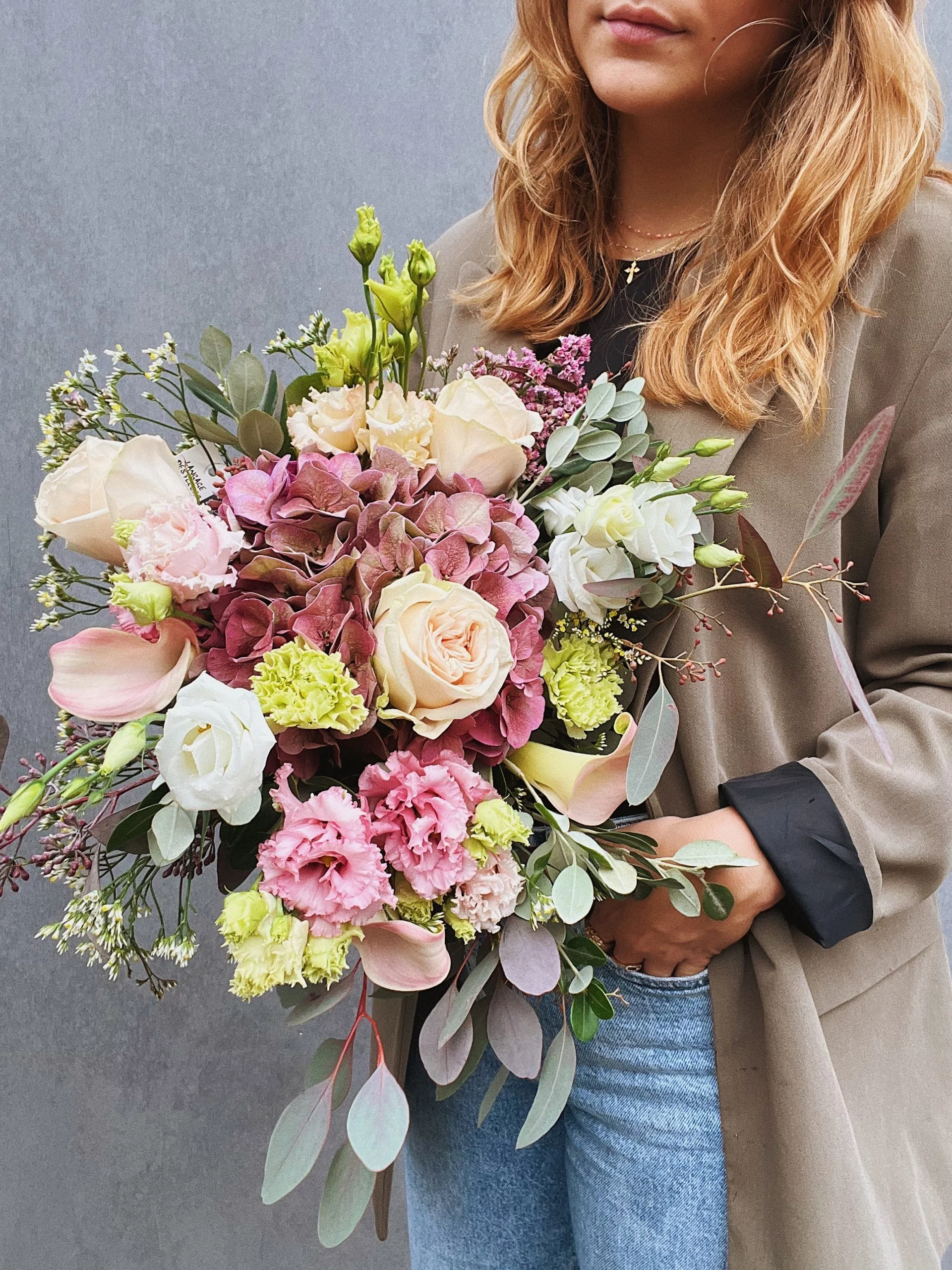 Bouquet Rose Pastel, par Langage Des Fleurs, fleuriste à Bastia