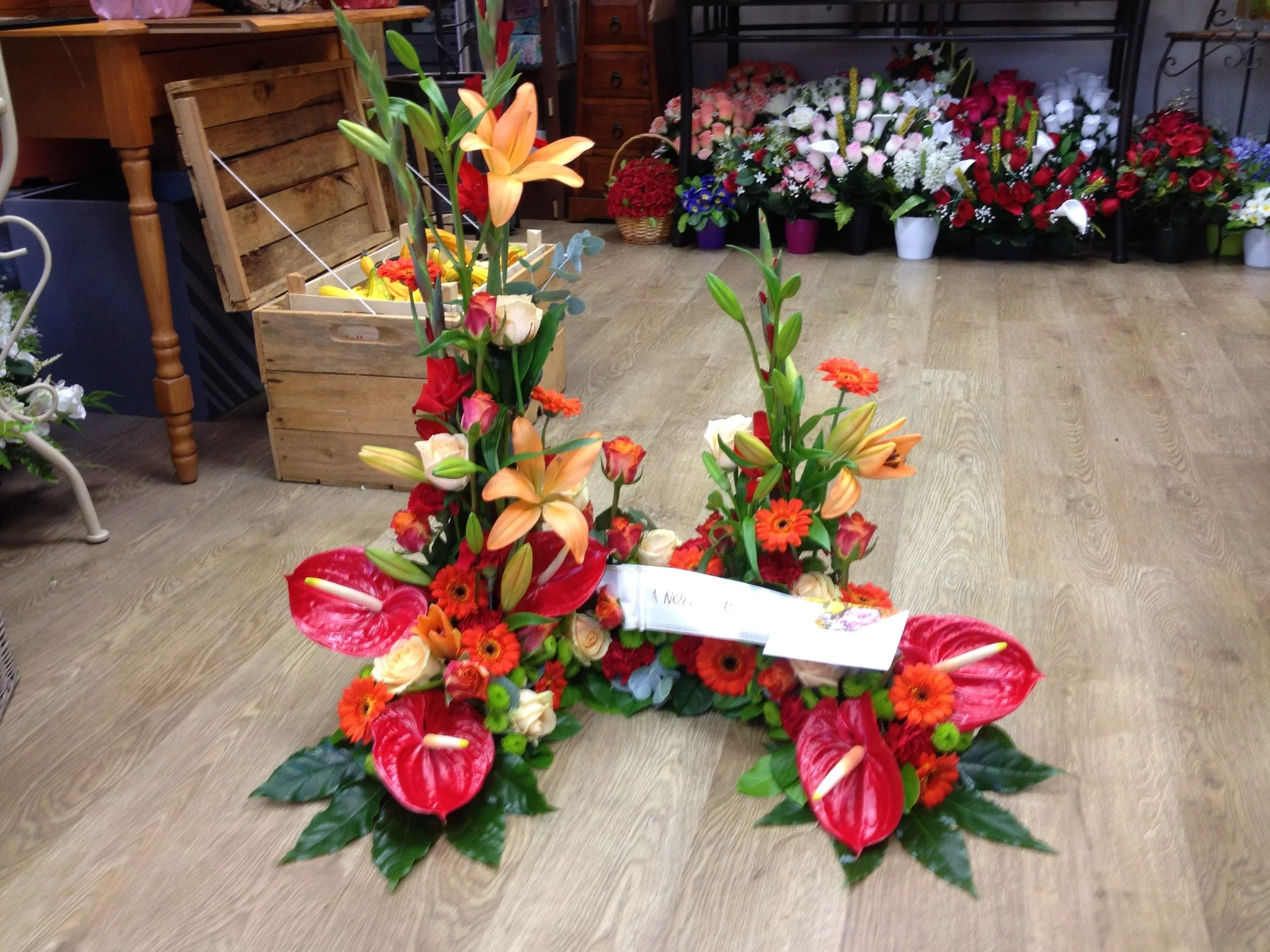 Devant de tombe deuil, par Langage Des Fleurs, fleuriste à Bastia