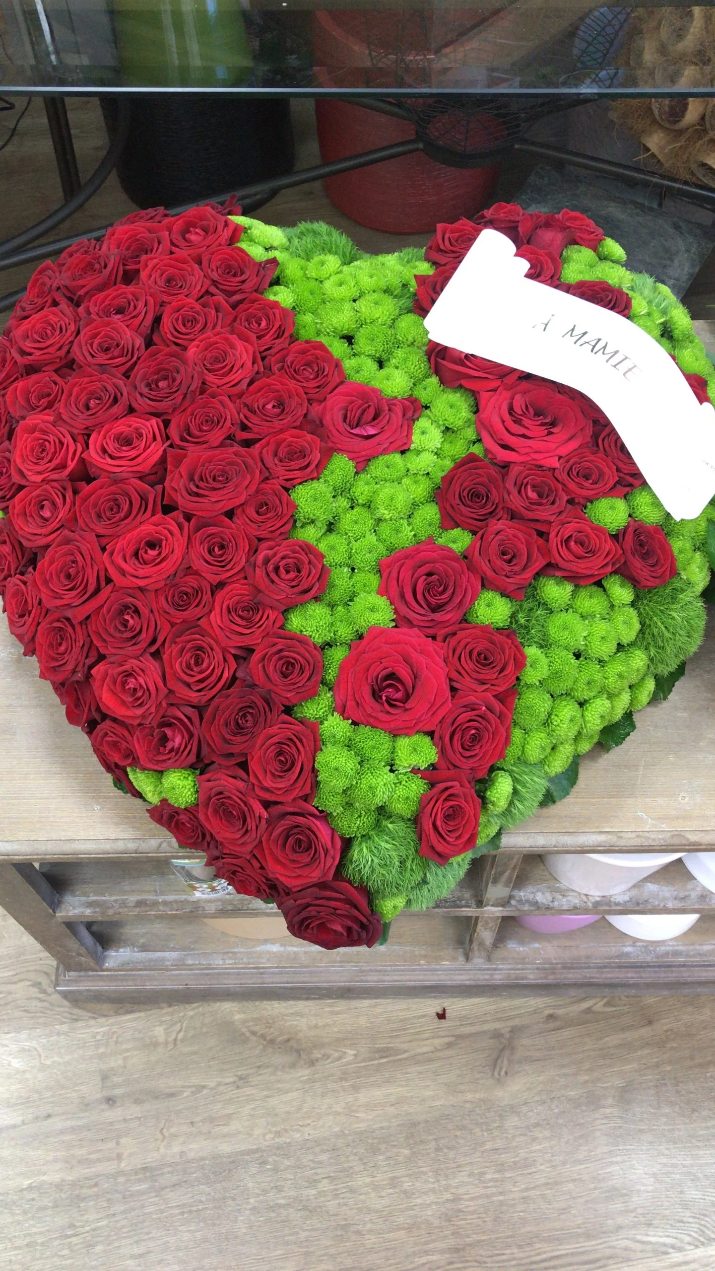 Coeur deuil, par Langage Des Fleurs, fleuriste à Bastia