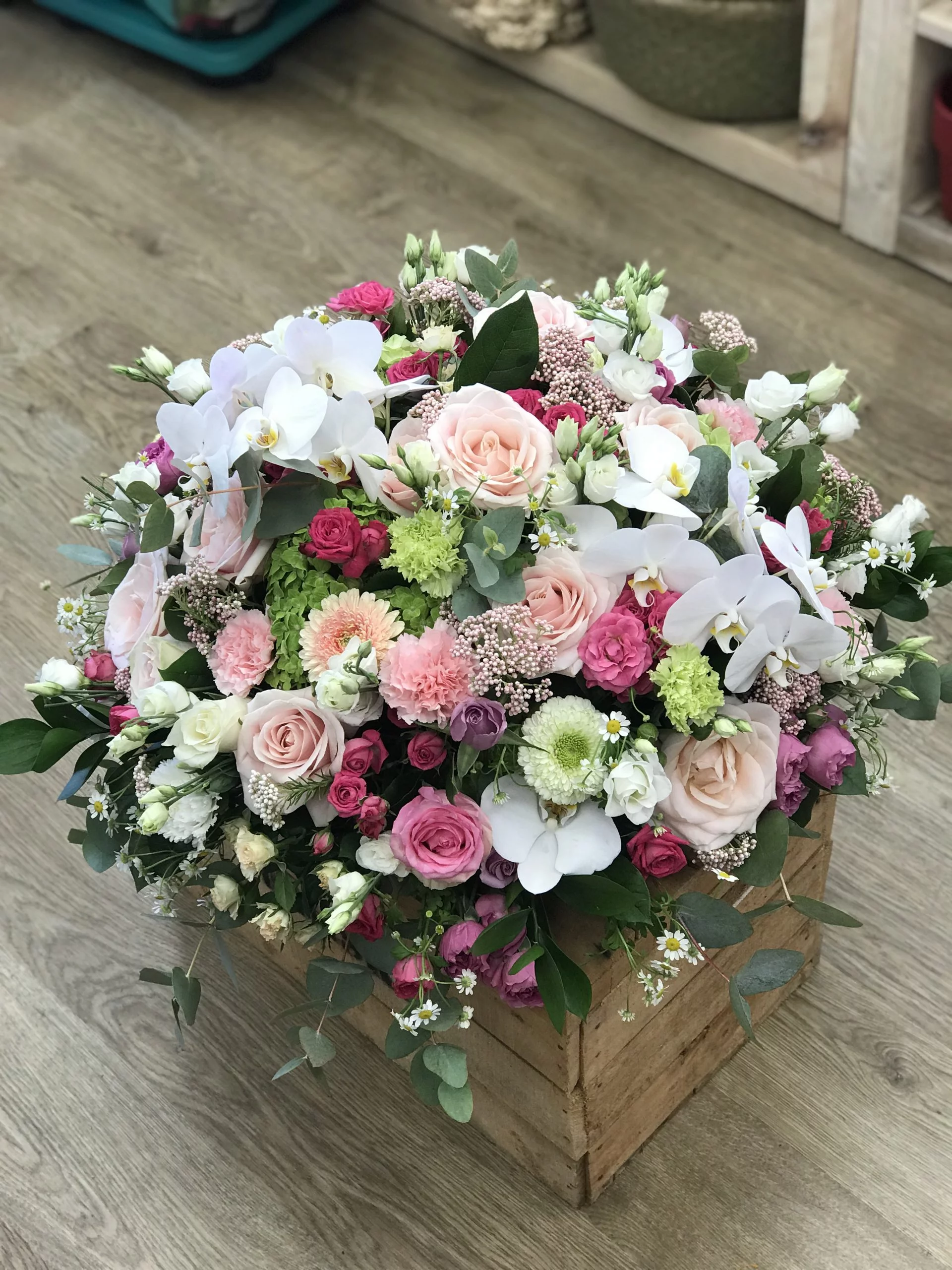 Coussin deuil, par Langage Des Fleurs, fleuriste à Bastia