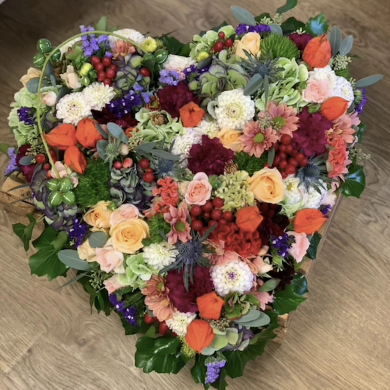 Coeur deuil, par Langage Des Fleurs, fleuriste à Bastia
