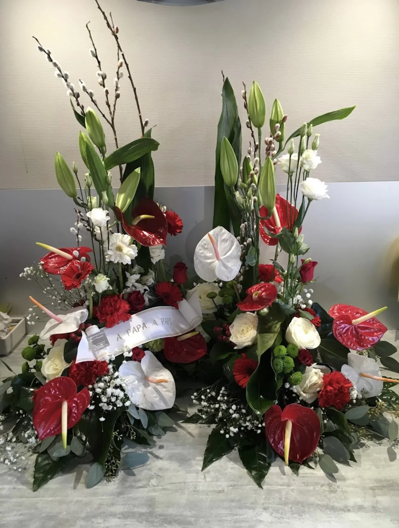 Devant de tombe deuil, par Langage Des Fleurs, fleuriste à Bastia