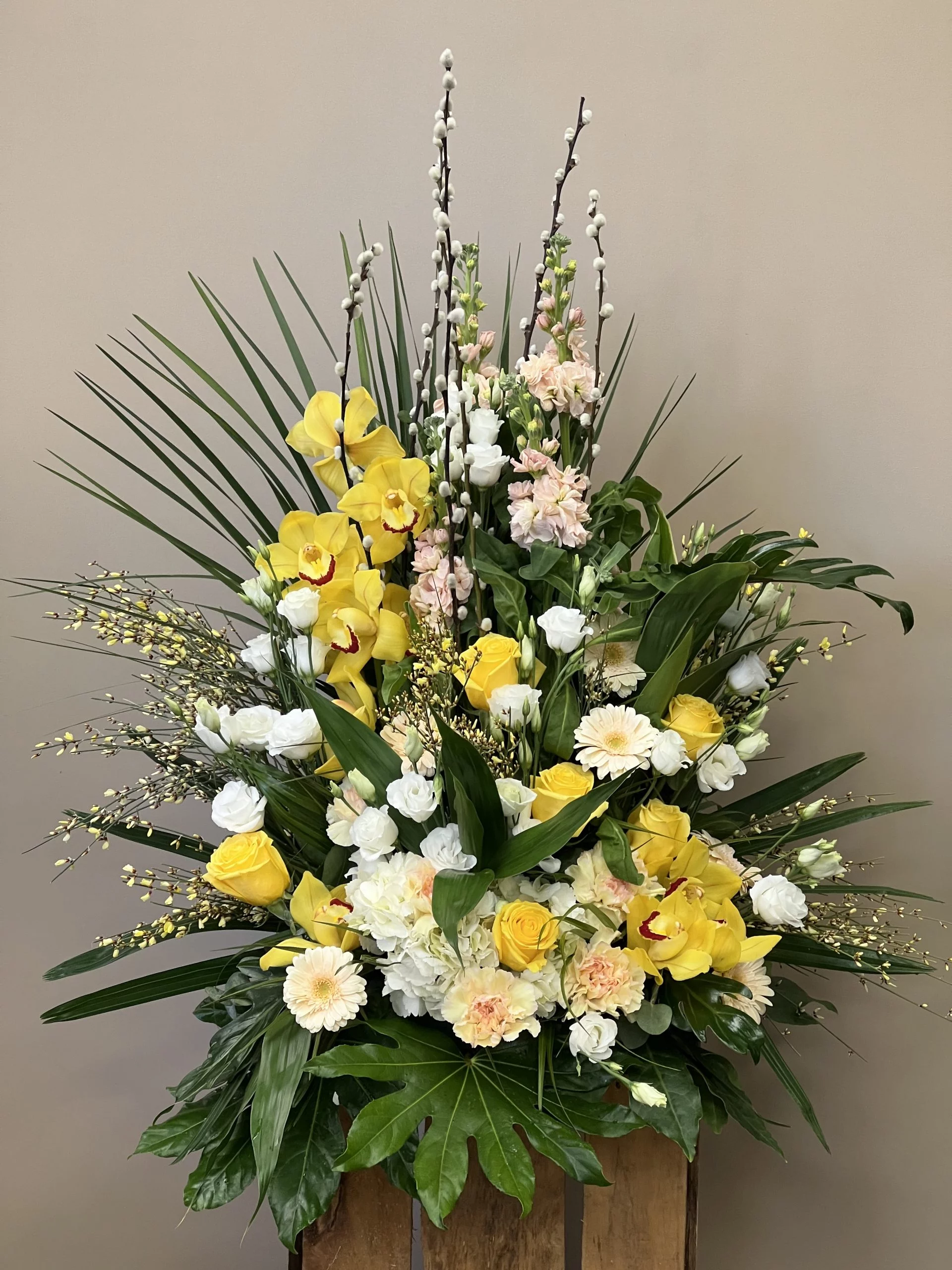 Devant de tombe Deuil, par Langage Des Fleurs, fleuriste à Bastia