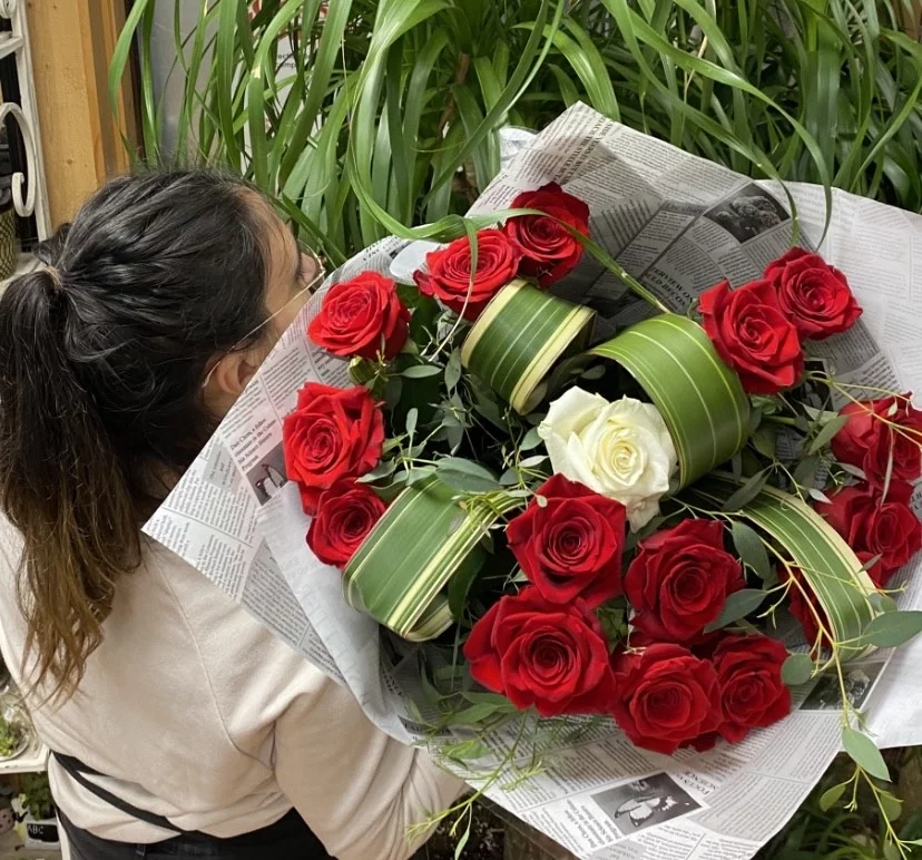Double de roses des fleurs du passage, par Les fleurs du passage, fleuriste à Rouen