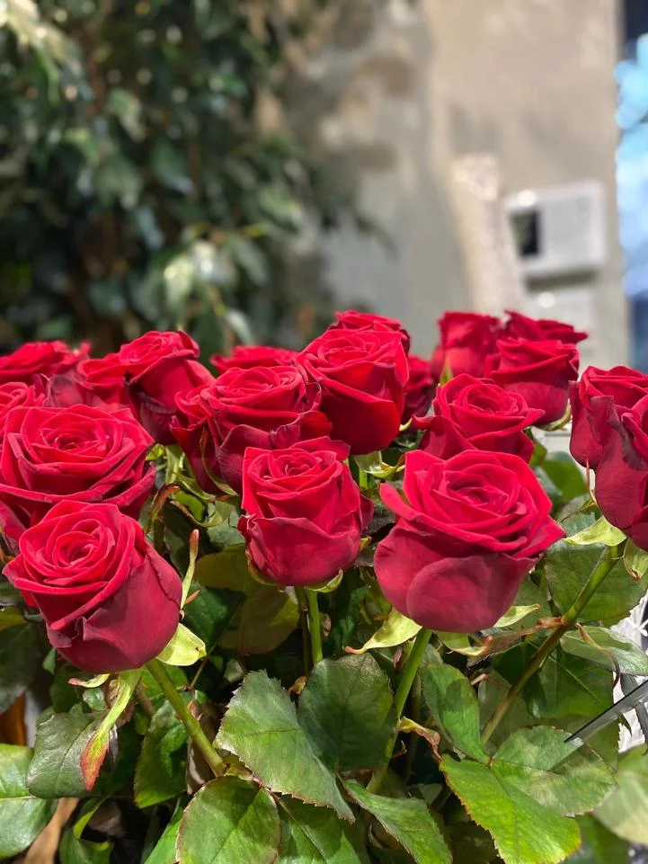 roses rouges, par L'Enchantement, fleuriste à Lyon