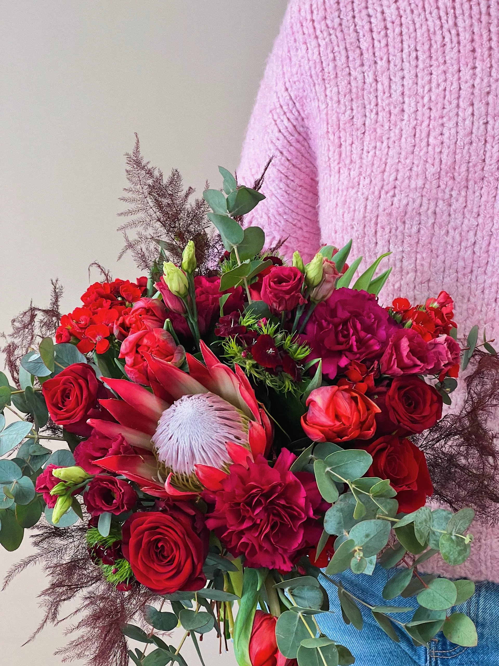 Bouquet Rouge / Grenat, par Langage Des Fleurs, fleuriste à Bastia