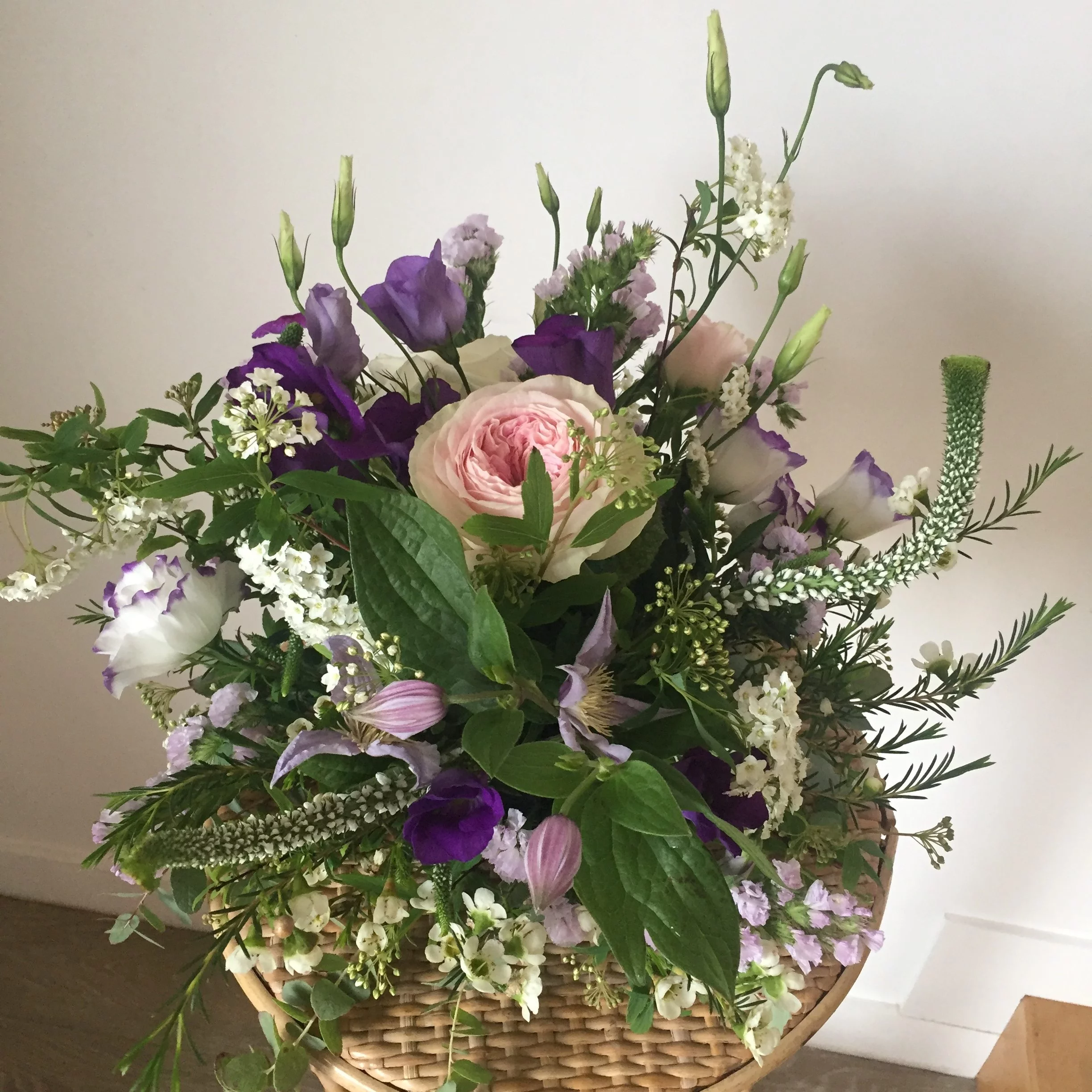 Centre de table champêtre, par Hanakawa, fleuriste à Meudon