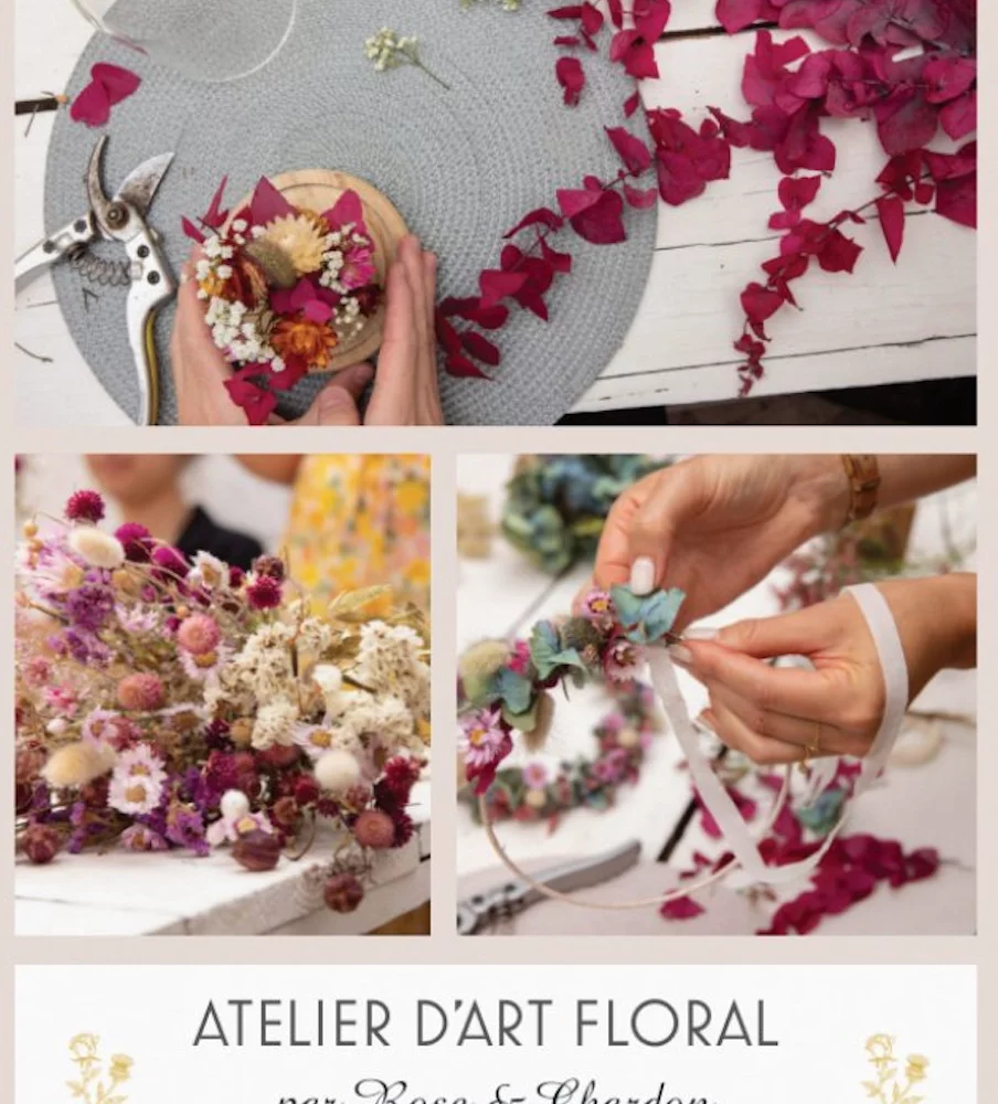 Bon pour un atelier d'art floral, par Rose Et Chardon, fleuriste à Meudon