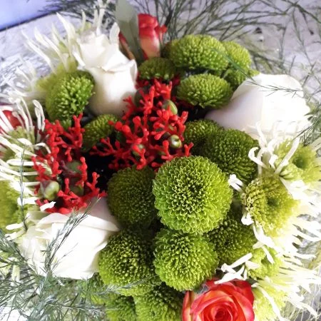 Bouquet de chrysanthèmes, par Lili la main verte, fleuriste à Talence