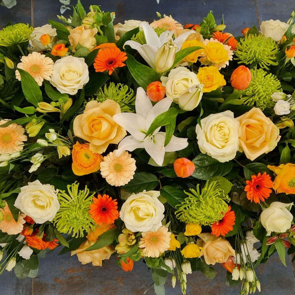 gerbe deuil, par Nature des sens, fleuriste à Biguglia