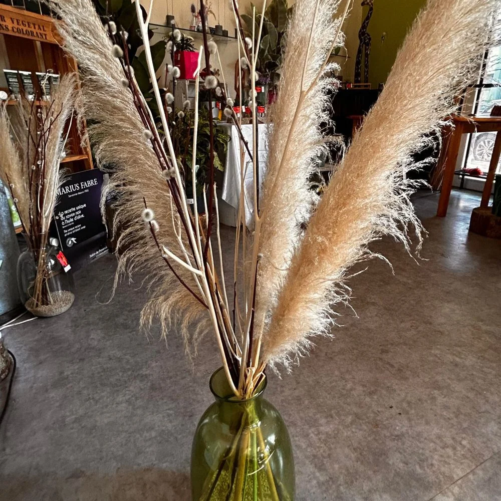 vase de pampa, par Au Dipladenia, fleuriste à Lille