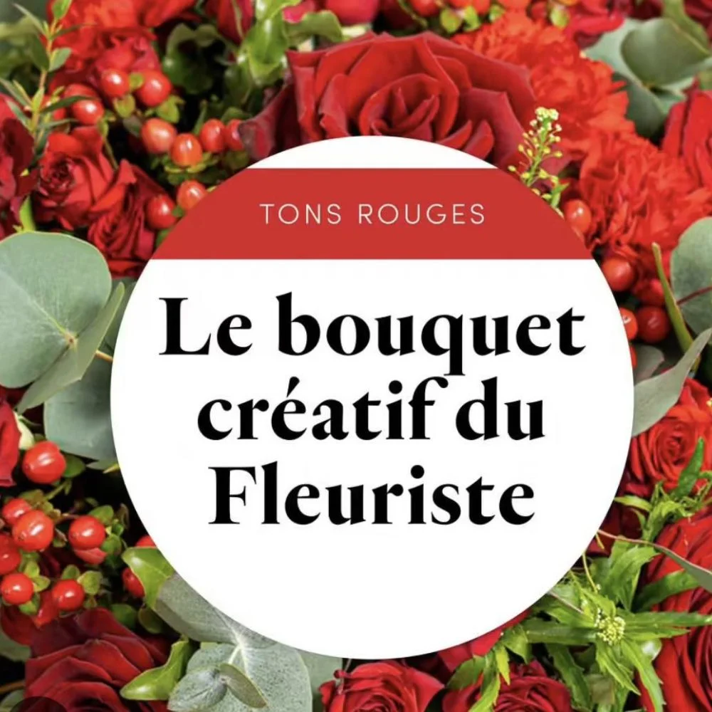 bouquet du fleuriste rouge, par Au Dipladenia, fleuriste à Lille