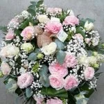 Coussin Rond, par Au Pouvoir Des Fleurs, fleuriste à Saint-Martin-des-Champs
