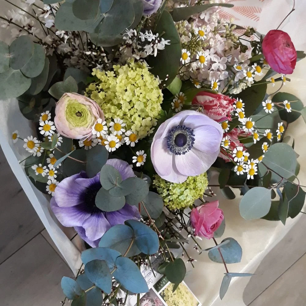 Bouquet coloré, par Gaïa, fleuriste à Ondres