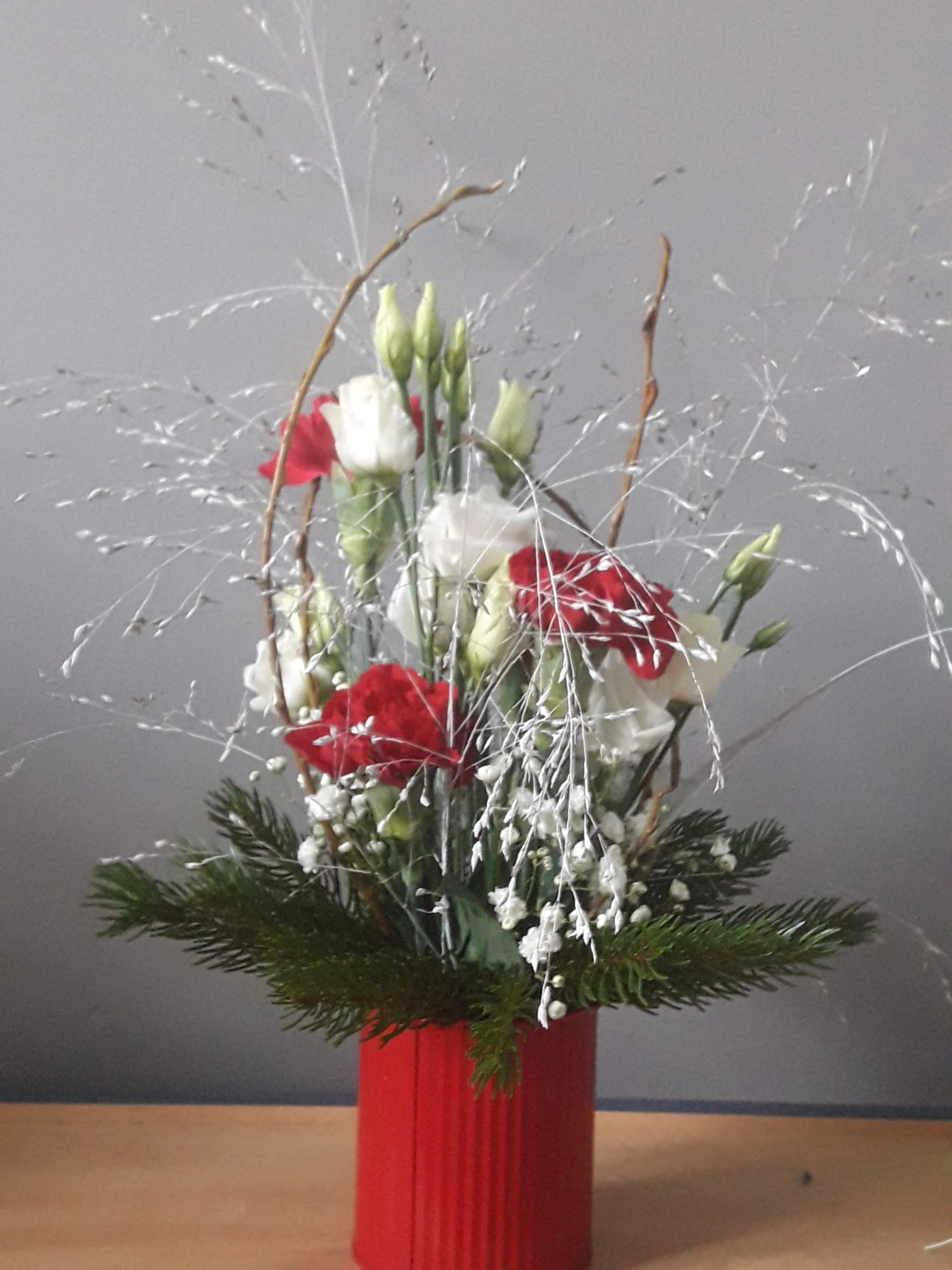 COMPOSITION NOEL, par Au Qi Fleur, fleuriste à Saint-Mars-du-Désert