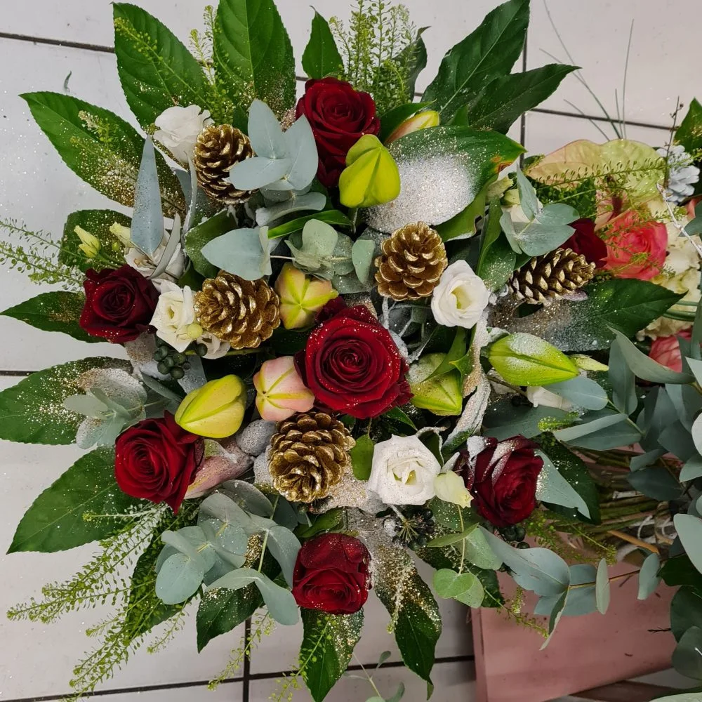 Bouquet de Noël, par Perles De Rosée, fleuriste à Champigny-sur-Marne