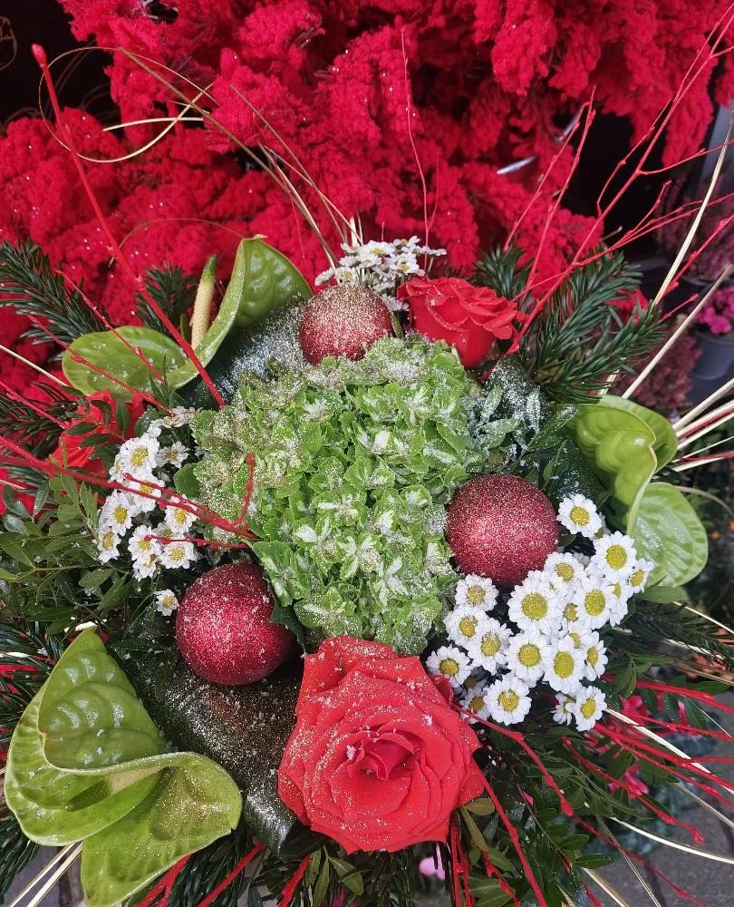 Bouquet de Noël, par Instant végétal, fleuriste à Saint-Malo
