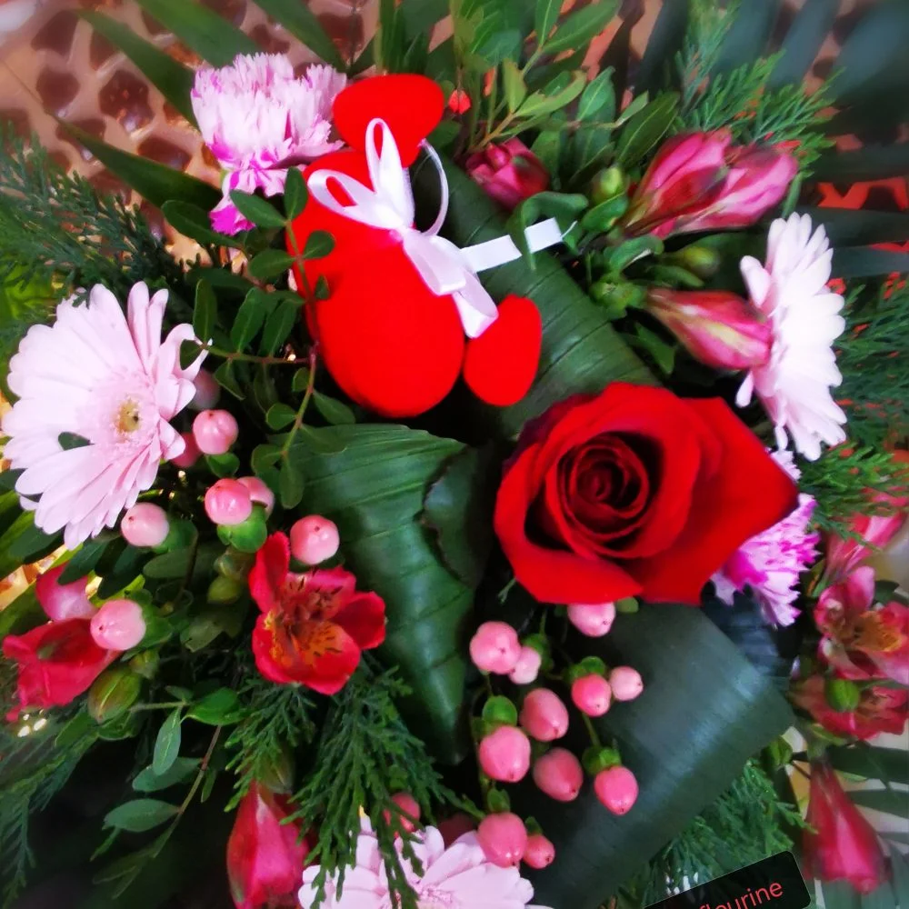 Bouquet Saint-Valentin, par Sanfleurine, fleuriste à Lyon