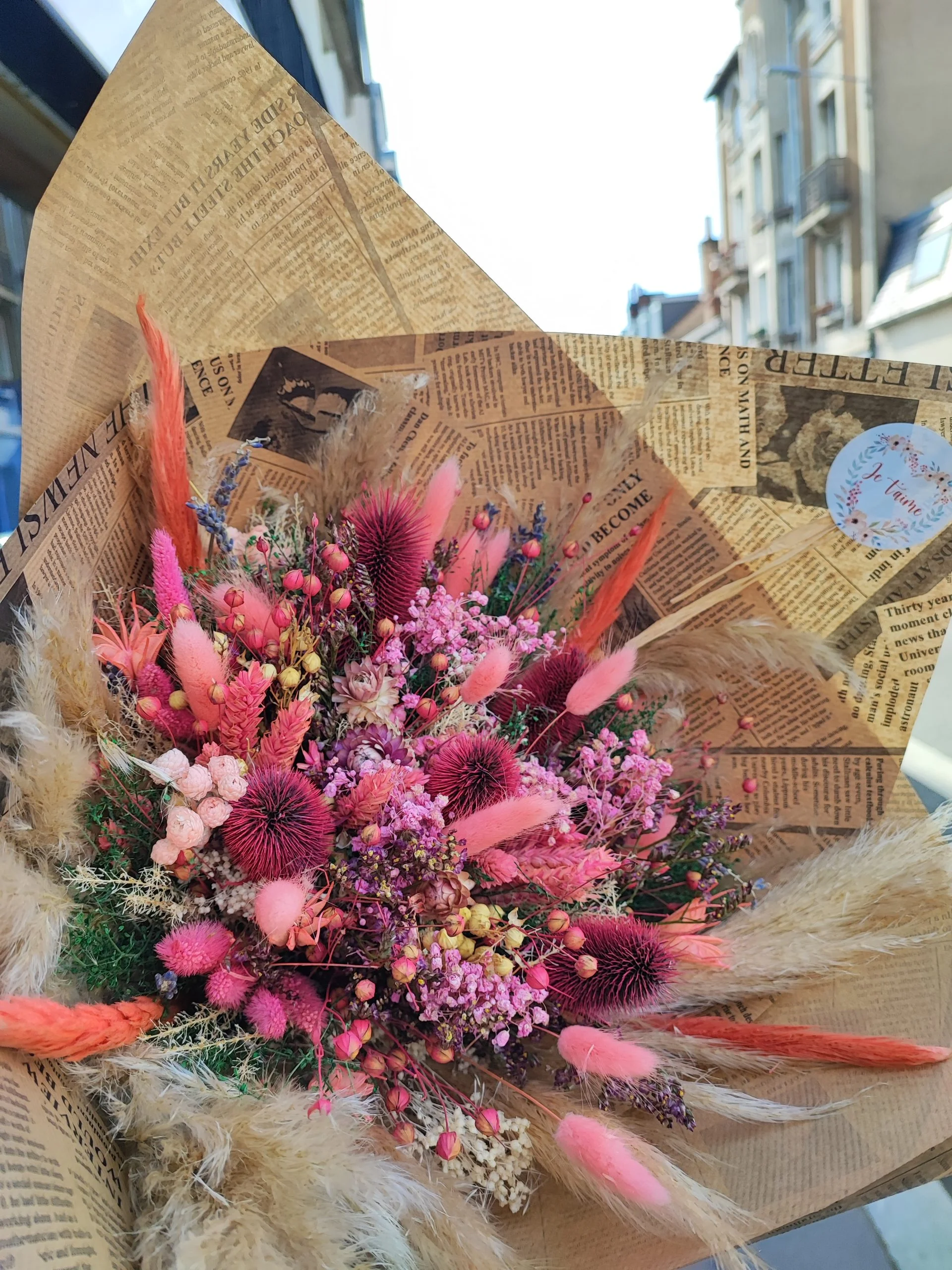 Bouquet de Fleurs Séchées, par L'ART Ô ZOIR, fleuriste à Tours