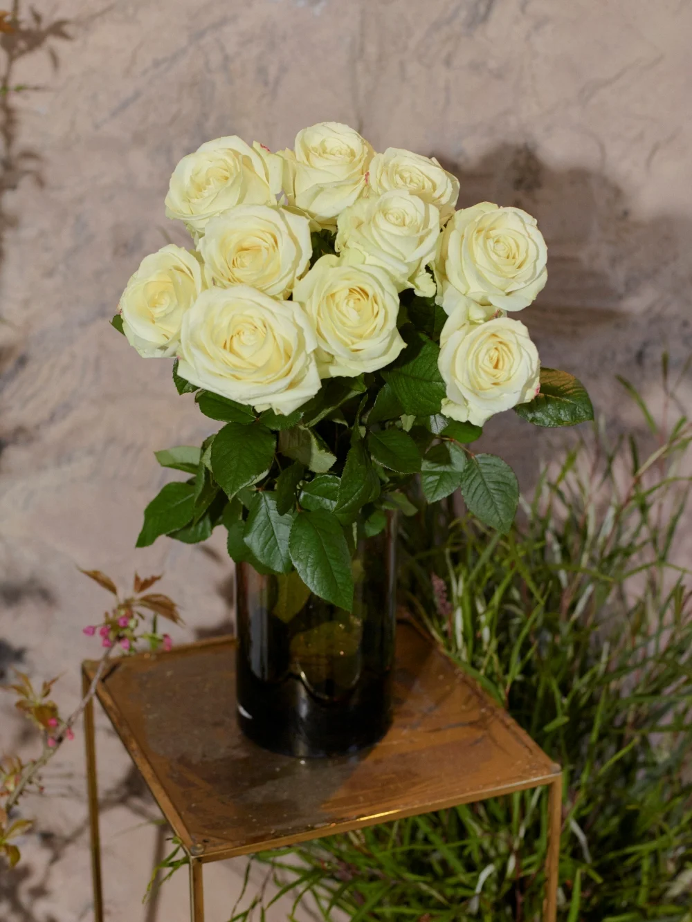 Bouquet de Roses blanches, par Fleurs & Papillon, fleuriste à Châtelaudren-Plouagat