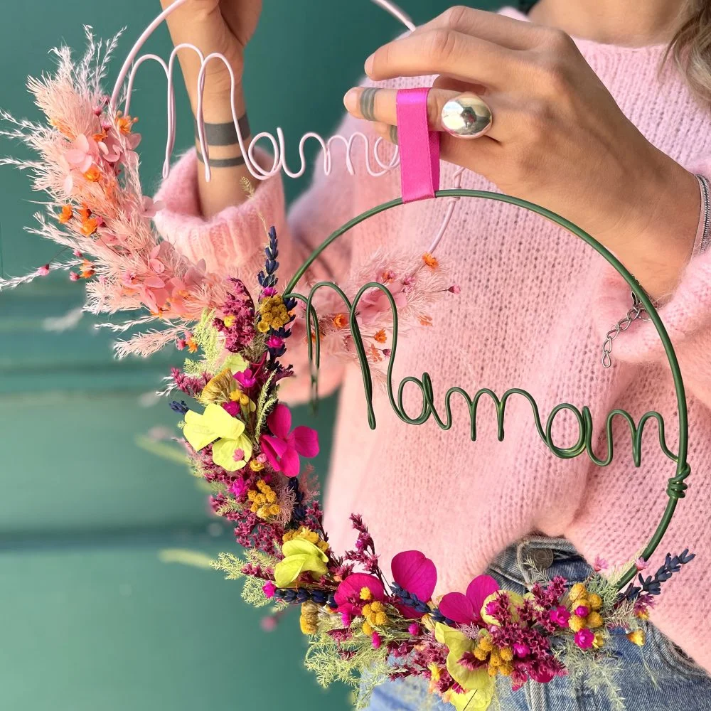 Couronne Maman, par Atelier fleuri, fleuriste à Besançon