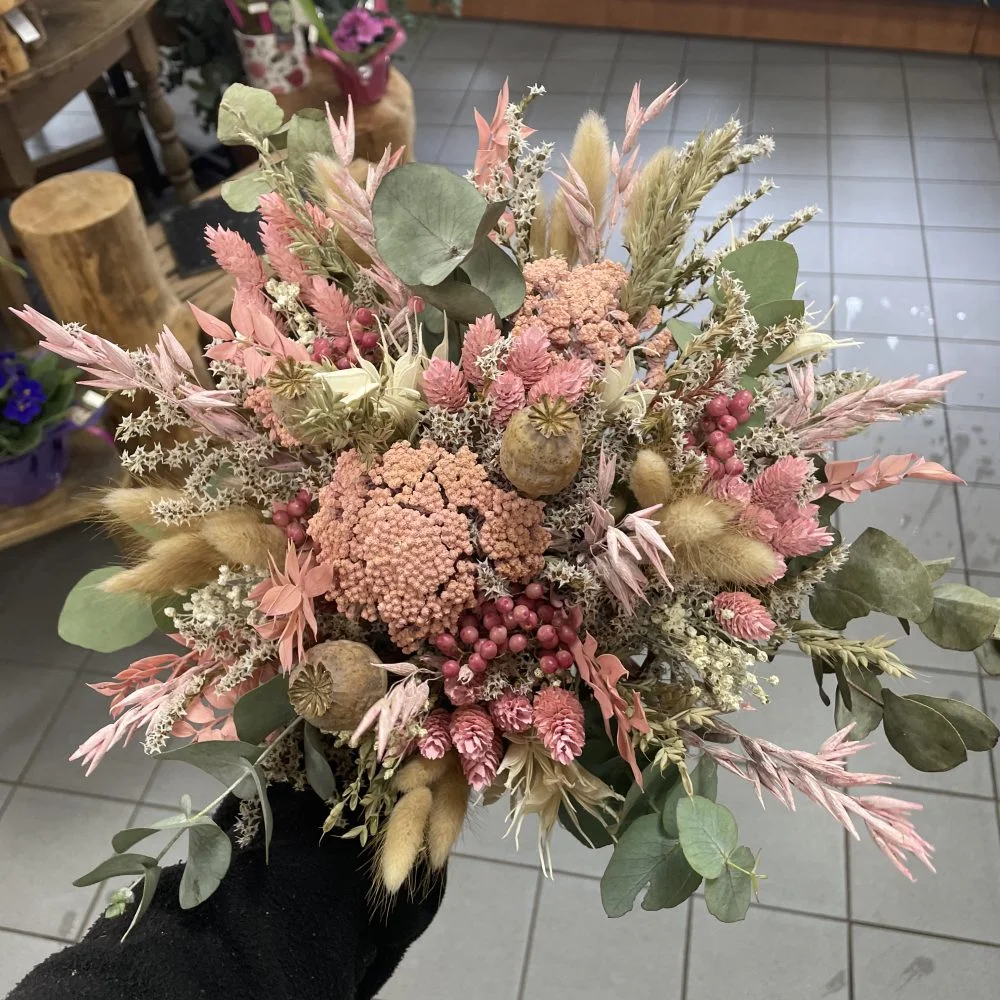 Bouquet de Fleurs Séchées, par Une Fleur Une Histoire, fleuriste à Le Chambon-Feugerolles