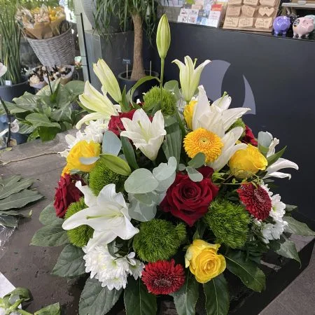 Coussin de Deuil, par Allard Fleurs, fleuriste à Antibes